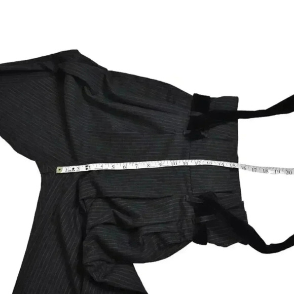 Zara Paper Bag Striped Pinstripe Pants  High Waisted Gray Size XS - Picture 14 of 16